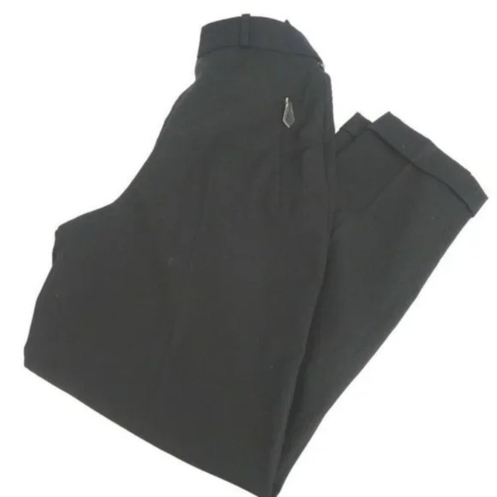 HERMES Front Leather Zip pocket Bottoms Wool Pants - Picture 5 of 5